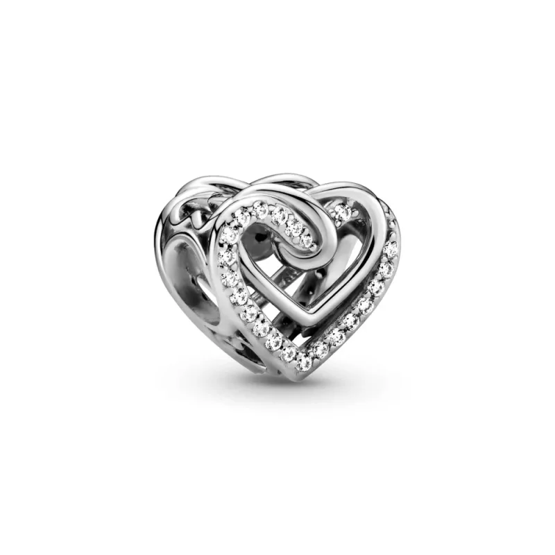 (afbeelding voor) Sparkling Entwined Hearts Bedel 799270c01
