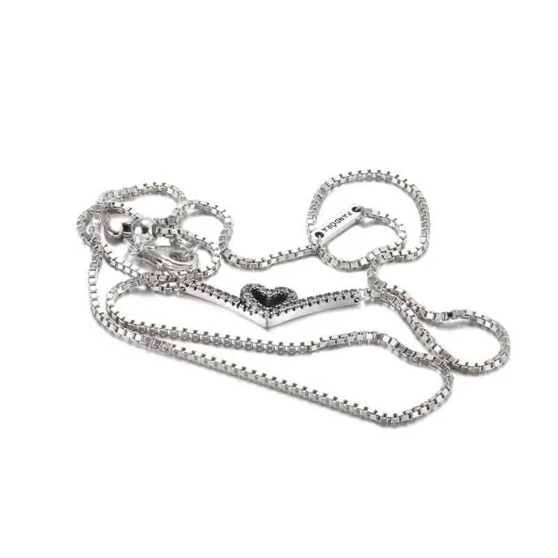 (afbeelding voor) PANDORA Sparkling Wishbone Heart Stud Earrings - 399273C01 - Bekijken 5