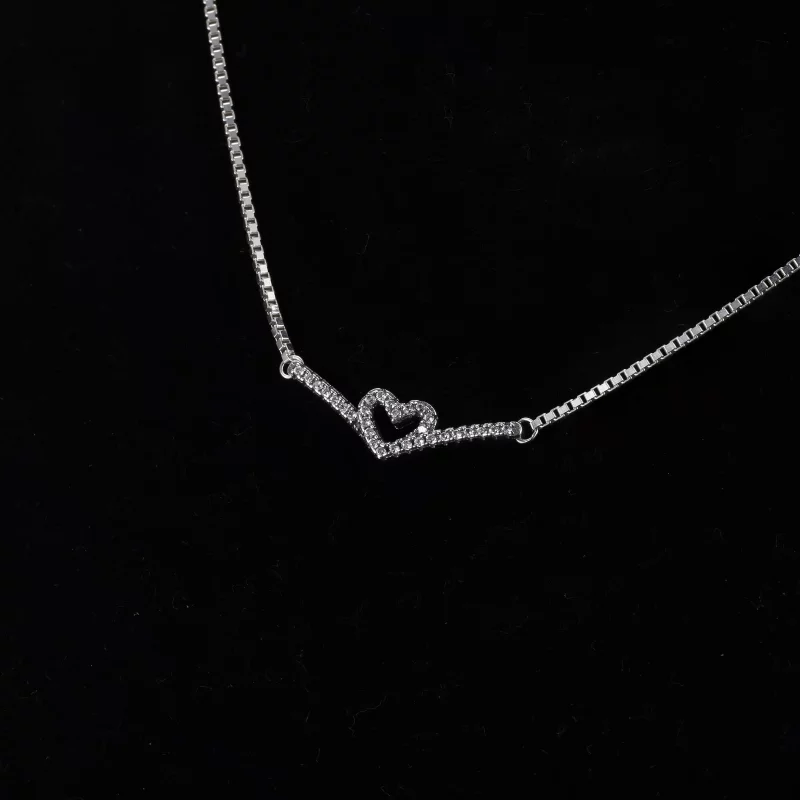 (afbeelding voor) PANDORA Sparkling Wishbone Heart Stud Earrings - 399273C01 - Bekijken 6