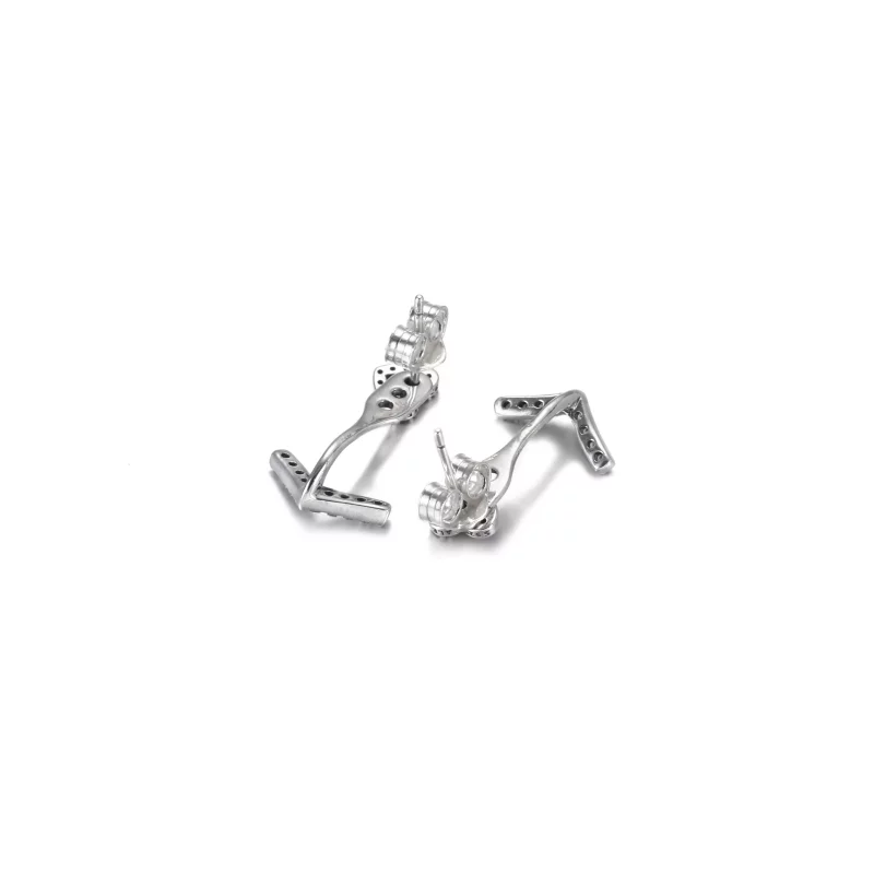 (afbeelding voor) Sparkling Wishbone Heart Stud Earrings 299280c01 - Bekijken 5