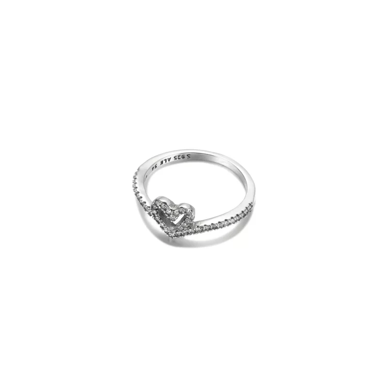 (afbeelding voor) Sprankelende Wishbone Heart Ring 199302c01 - Bekijken 3