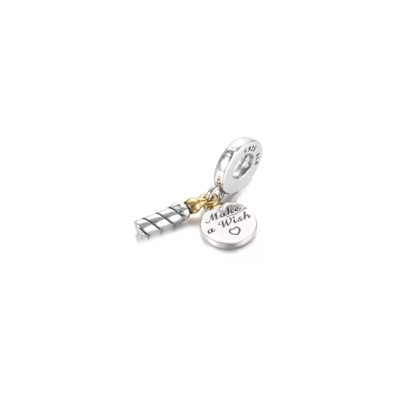 (afbeelding voor) PANDORA Two-tone Birthday Candle Hangende Bedel - 799328C00 - Bekijken 2