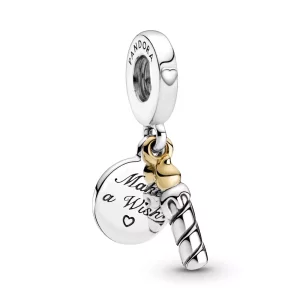 (afbeelding voor) PANDORA Two-tone Birthday Candle Hangende Bedel - 799328C00