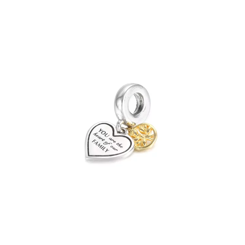 (afbeelding voor) PANDORA Two-tone Family Tree & Heart Hangende Bedel - 799366C00 - Bekijken 4