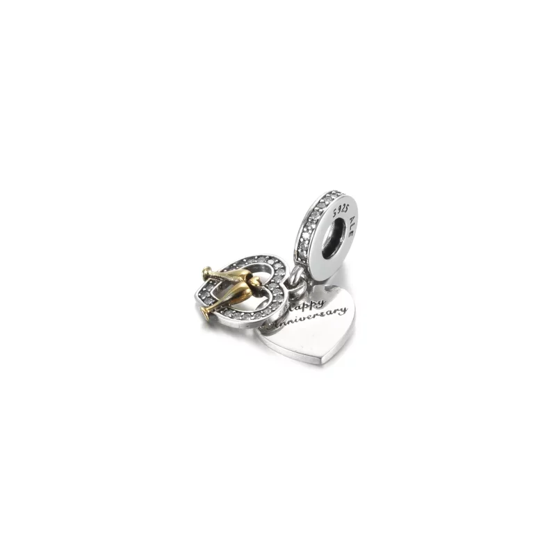 (afbeelding voor) PANDORA Two-tone Happy Anniversary Hangende Bedel - 799322C01 - Bekijken 2