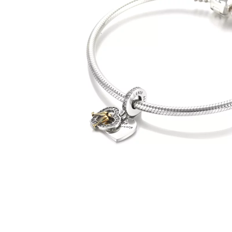(afbeelding voor) PANDORA Two-tone Happy Anniversary Hangende Bedel - 799322C01 - Bekijken 5