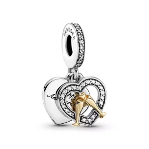 (afbeelding voor) PANDORA Two-tone Happy Anniversary Hangende Bedel - 799322C01