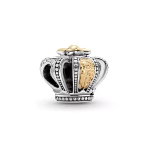 (afbeelding voor) PANDORA Two-tone Regal Crown Bedel - 799340C00