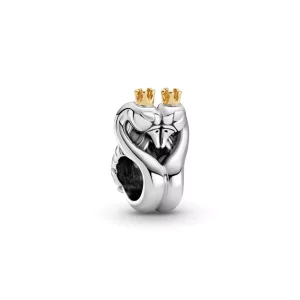 (afbeelding voor) PANDORA Two-tone Swans & Heart Bedel - 799315C00