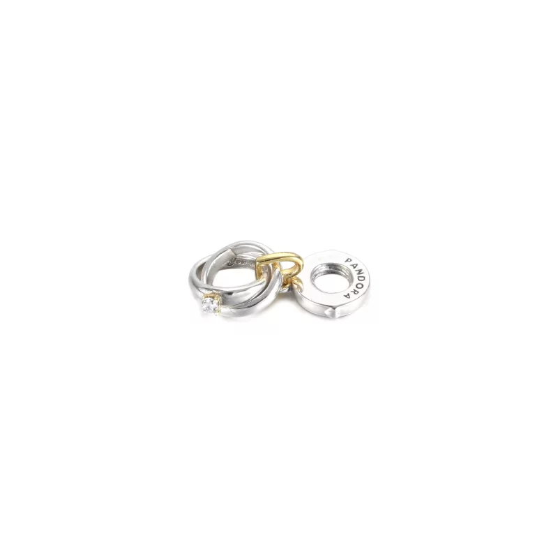 (afbeelding voor) Two tone Wedding Rings Hangende Bedel 799319c01 - Bekijken 4