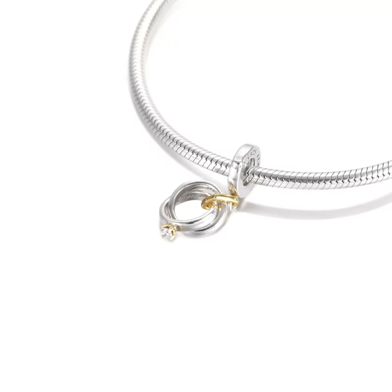 (afbeelding voor) Two tone Wedding Rings Hangende Bedel 799319c01 - Bekijken 5