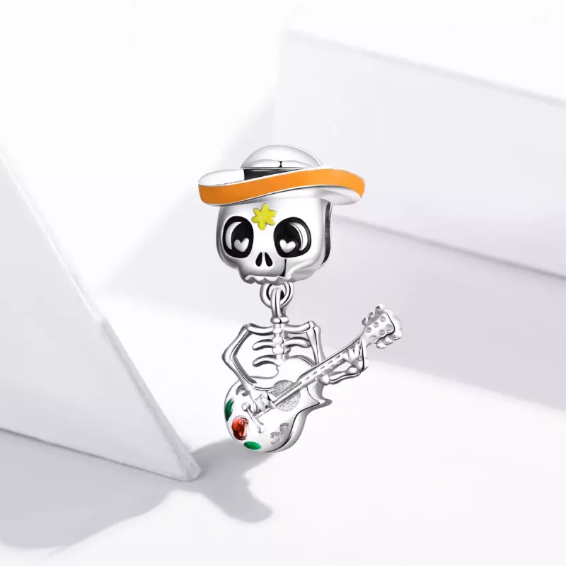 (afbeelding voor) PANDORA Gitaar Skull Man Bedel - BSC327 - Bekijken 2