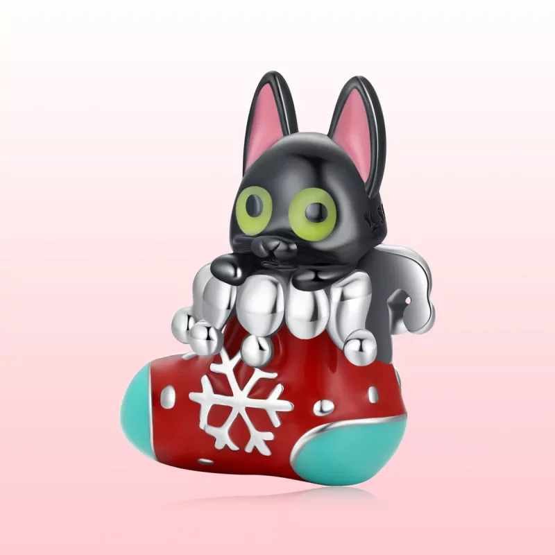 (afbeelding voor) PANDORA Kerstkousen kitten Bedel - SCC2036 - Bekijken 6