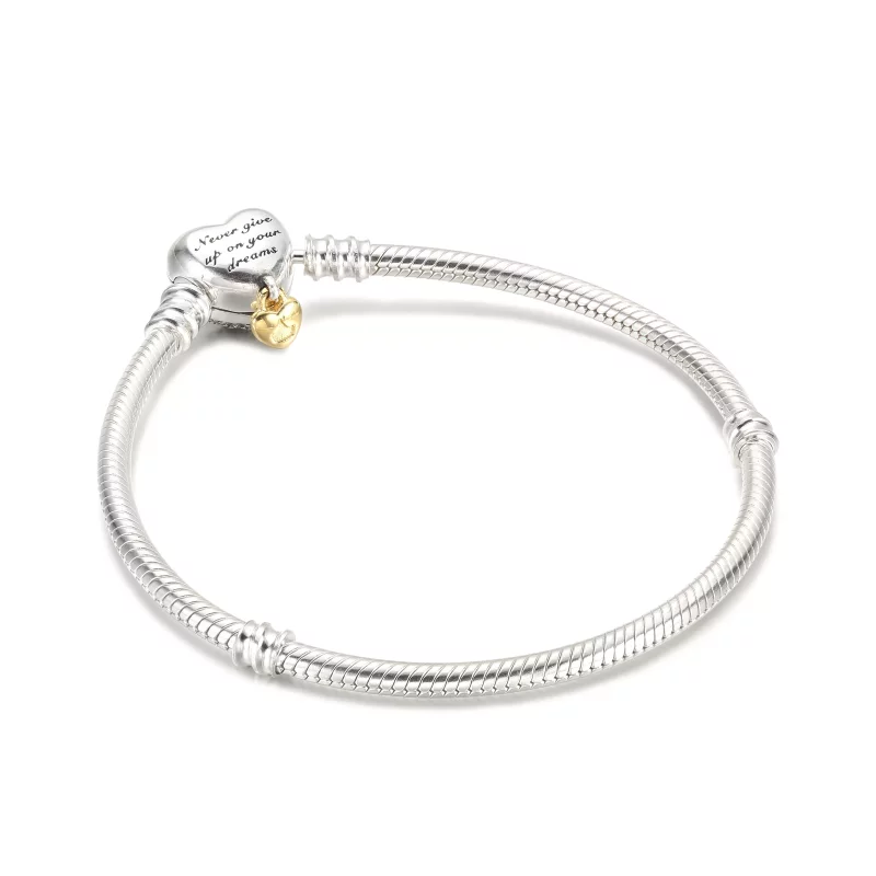(afbeelding voor) Disney Princess Pandora Moments Snake Chain Armband met Hartsluiting - 569563C01 - Bekijken 3