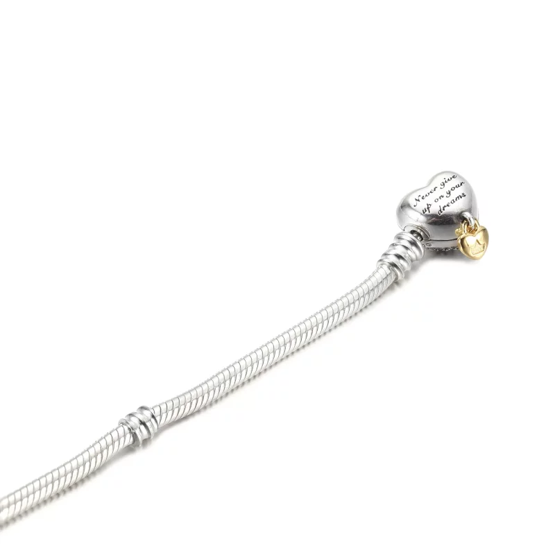(afbeelding voor) Disney Princess Pandora Moments Snake Chain Armband met Hartsluiting - 569563C01 - Bekijken 5