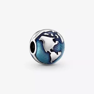 (afbeelding voor) PANDORA Blauwe Wereldbol Clip Bedel - 799429C01