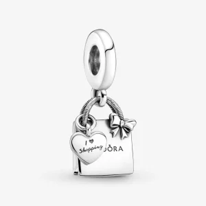 Pandora Boodschappentas Hangende Bedel - 799536C00 (afbeelding voor) Pandora Boodschappentas Hangende Bedel - 799536C00