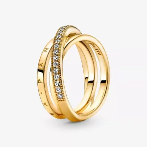 (afbeelding voor) PANDORA Crossover Pavé Driedubbele Band Ring - 169057C01
