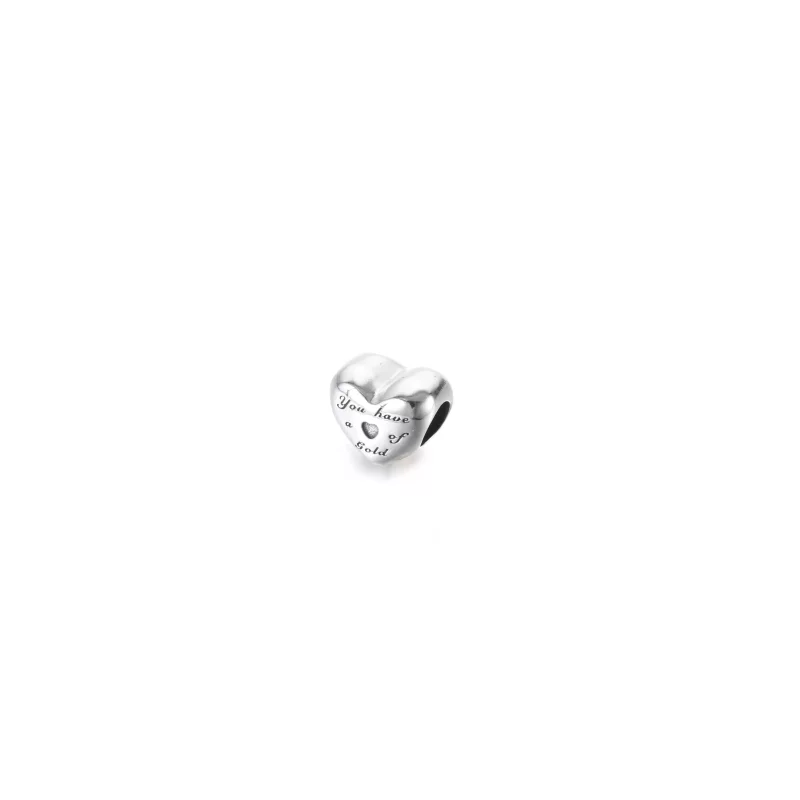 (afbeelding voor) PANDORA Domed Golden Heart Charm - 799415C00 - Bekijken 3