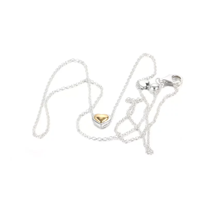 (afbeelding voor) PANDORA Domed Golden Heart Collier Necklace - 399399C00 - Bekijken 5