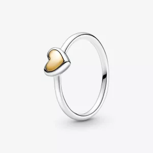 PANDORA Domed Golden Heart Ring - 199396C00 (afbeelding voor) PANDORA Domed Golden Heart Ring - 199396C00