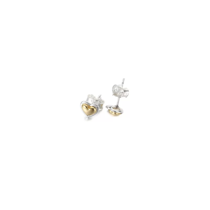 (afbeelding voor) PANDORA Domed Golden Heart Stud Earrings - 299389C00 - Bekijken 4