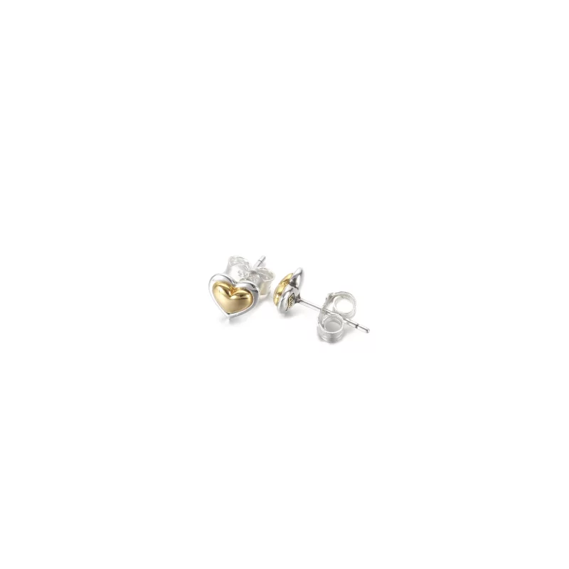 (afbeelding voor) PANDORA Domed Golden Heart Stud Earrings - 299389C00 - Bekijken 5