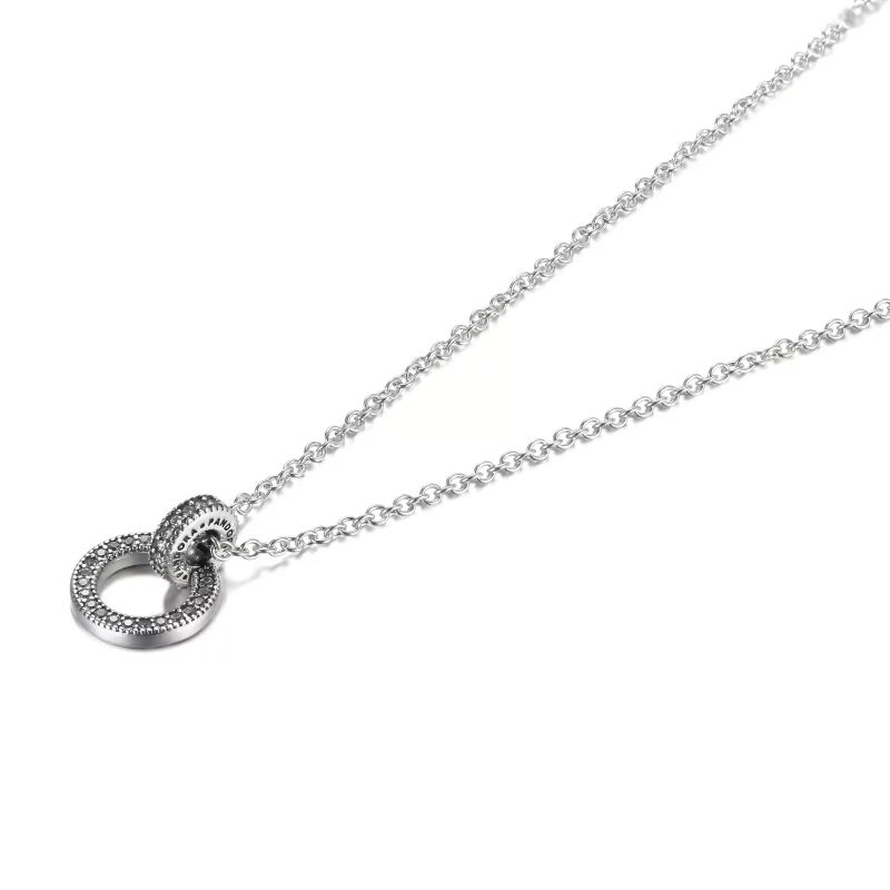 (afbeelding voor) PANDORA Dubbele Cirkel Hanger & Halsketting - 399487C01 - Bekijken 2