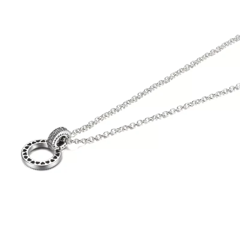 (afbeelding voor) PANDORA Dubbele Cirkel Hanger & Halsketting - 399487C01 - Bekijken 3