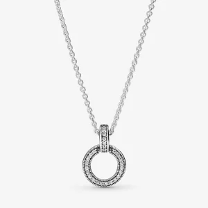 PANDORA Dubbele Cirkel Hanger & Halsketting - 399487C01 (afbeelding voor) PANDORA Dubbele Cirkel Hanger & Halsketting - 399487C01