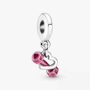 (afbeelding voor) PANDORA Dumbbell & Hart Hangende Bedel - 799545C01
