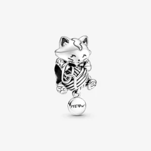 (afbeelding voor) PANDORA Kitten & Bol Wol Bedel - 799535C00