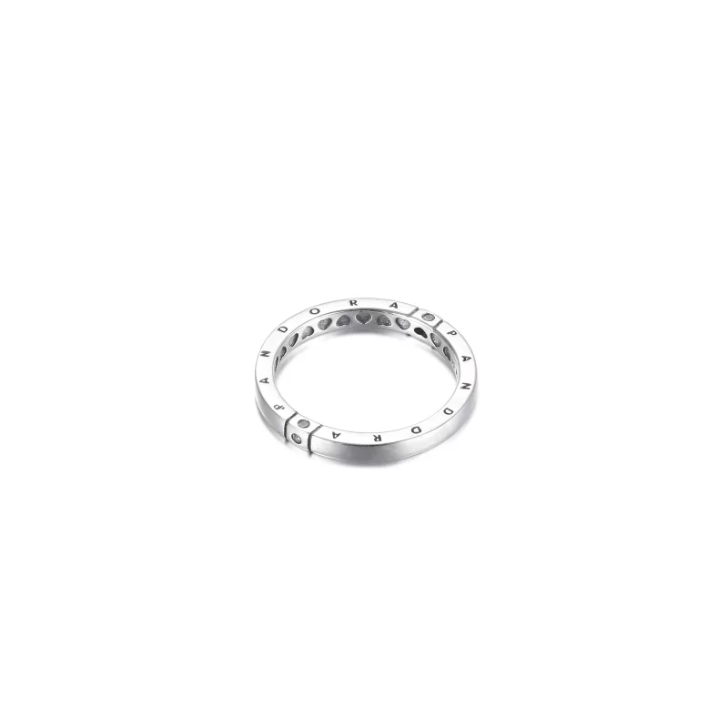 (afbeelding voor) PANDORA Logo & Harten Ring - 199482C01 - Bekijken 3