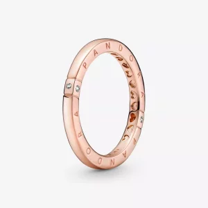 PANDORA Logo & Hearts Ring - 189482C01 (afbeelding voor) PANDORA Logo & Hearts Ring - 189482C01
