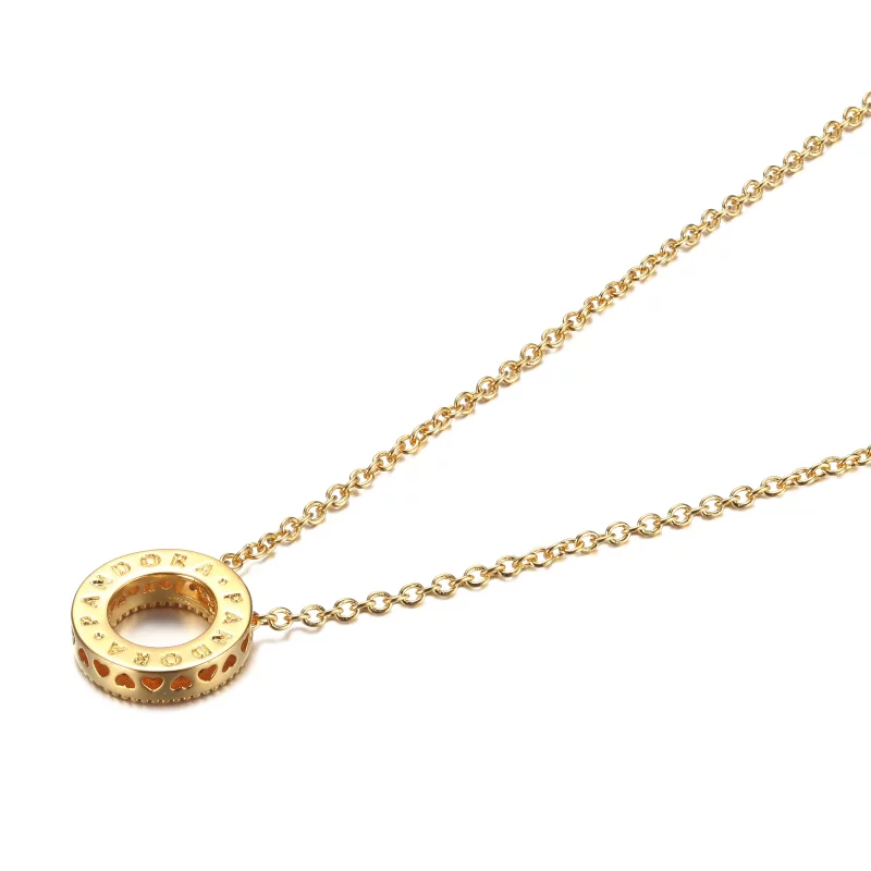 (afbeelding voor) Pandora Logo Pavé Cirkel Halsketting - 367436C01 - Bekijken 3
