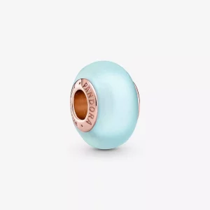 (afbeelding voor) PANDORA Matte Blue Murano Glass Charm - 789420C00