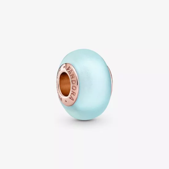 (afbeelding voor) PANDORA Matte Blue Murano Glass Charm - 789420C00