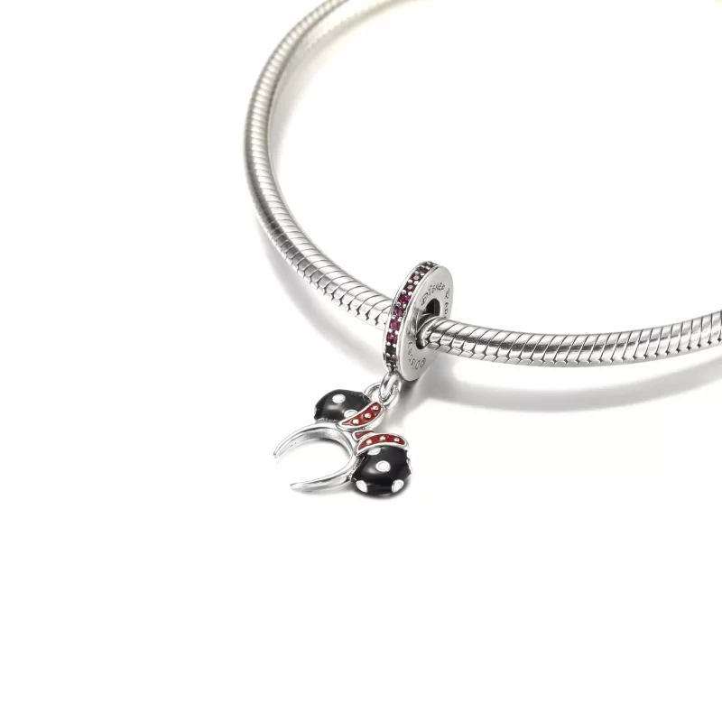 (afbeelding voor) PANDORA Minnie Mouse Zwart-witte oor hoofdband Hangende Bedel - P400942464791 - Bekijken 5