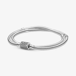 (afbeelding voor) Pandora Moments Meerrijige Snake Chain Armband - 599544C01-D