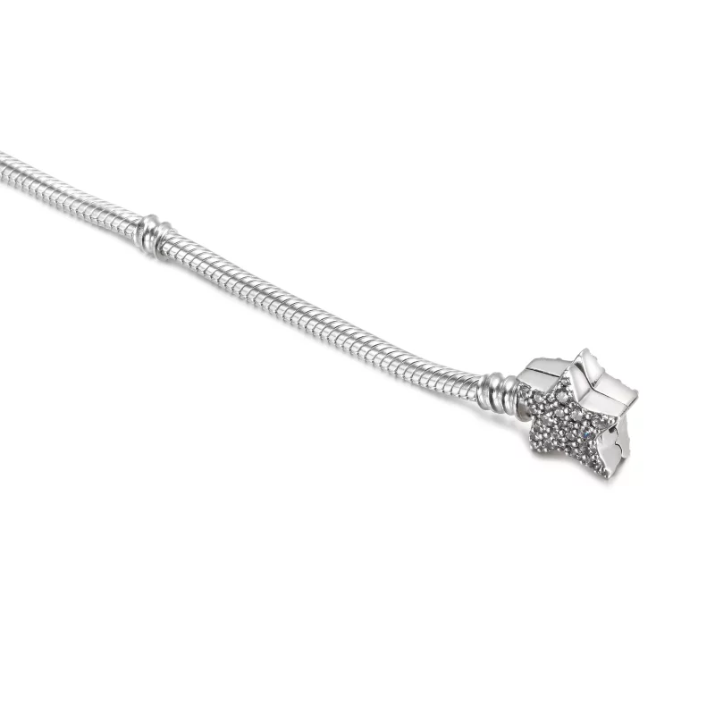 (afbeelding voor) Pandora Moments Snake Chain Armband met Asymmetrische Ster Sluiting - 599639C01 - Bekijken 5