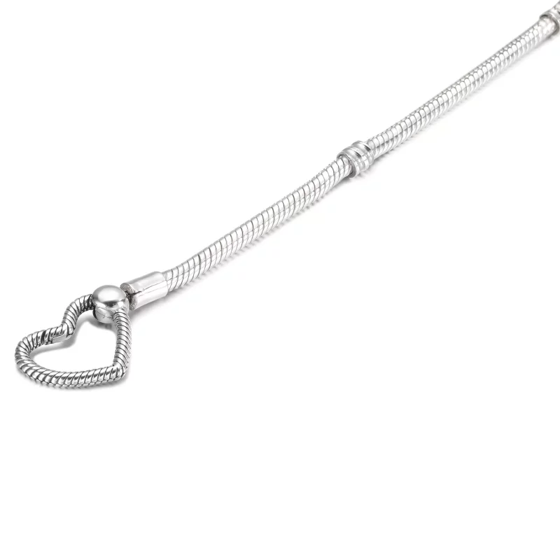 (afbeelding voor) Pandora Moments Snake Chain Armband met Hartsluiting - 599539C00 - Bekijken 4