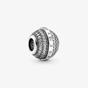 (afbeelding voor) PANDORA Pavé & Logo Bedel - 799489C01