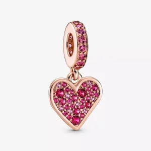 (afbeelding voor) PANDORA Pave Geschetst Hart Hangende Bedel - 789565C01
