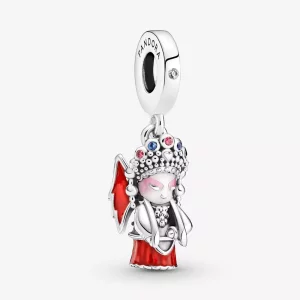 PANDORA Peking Opera Doll Dangle Charm - 799387C01 (afbeelding voor) PANDORA Peking Opera Doll Dangle Charm - 799387C01