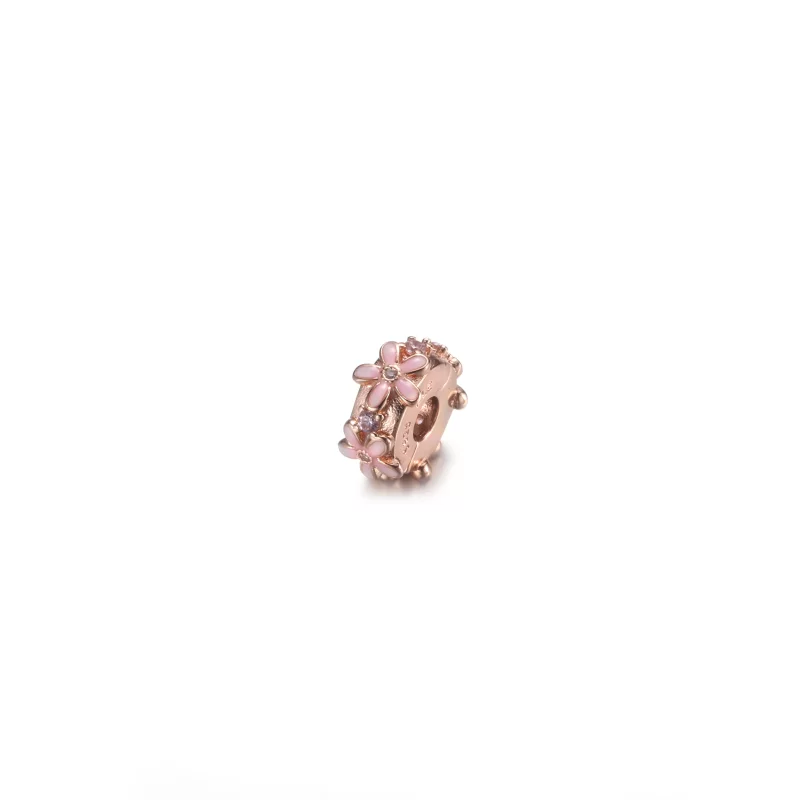 (afbeelding voor) PANDORA Pink Daisy Spacer Clip Charm - 788809C01 - Bekijken 2