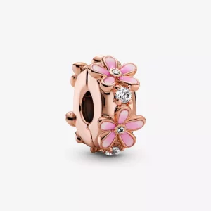 (afbeelding voor) PANDORA Pink Daisy Spacer Clip Charm - 788809C01