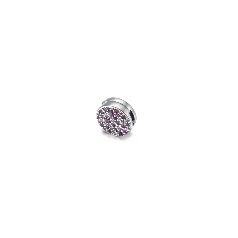 (afbeelding voor) PANDORA Pink Pavé Clip Charm - 799362C01 - Bekijken 2