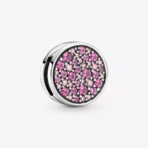 (afbeelding voor) PANDORA Pink Pavé Clip Charm - 799362C01