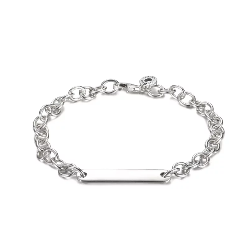 (afbeelding voor) PANDORA Schakelarmband Met Graveerbare Balk - 599523C00 - Bekijken 2
