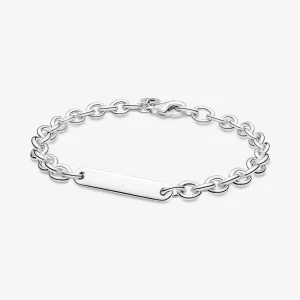 (afbeelding voor) PANDORA Schakelarmband Met Graveerbare Balk - 599523C00